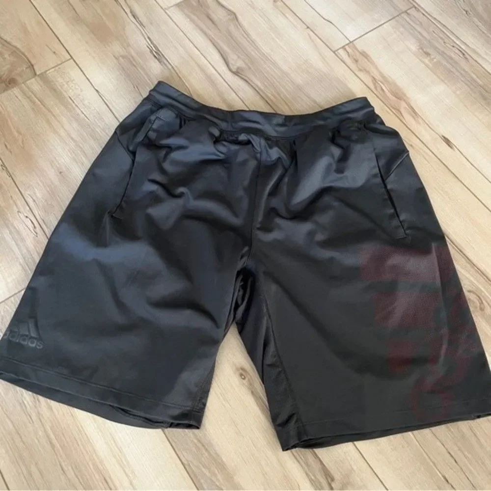 Adidas gray athletic Climalite training shorts size medium